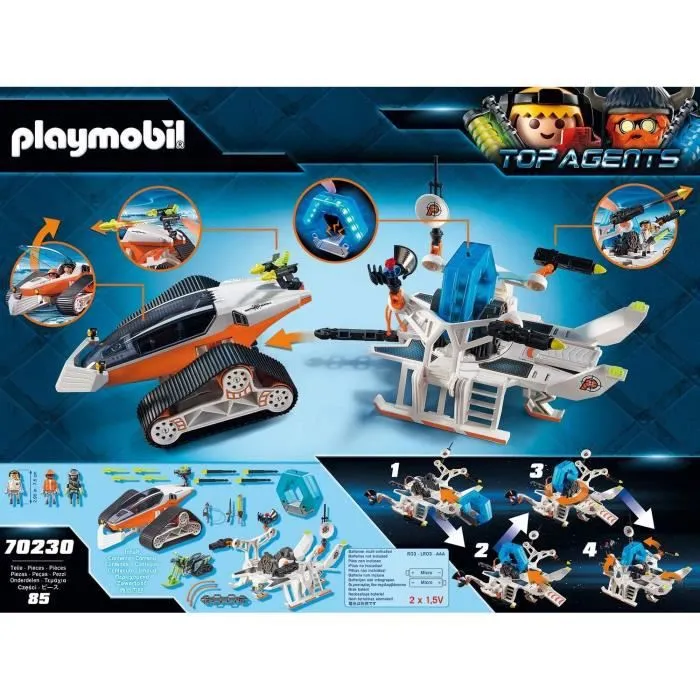 PLAYMOBIL - 70230 - Véhicule de commande de la Spy Team-2
