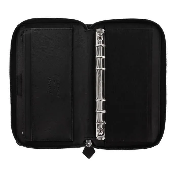 Organiseur - FILOFAX - Saffiano compact zip - Noir - Anneau 15mm - Format 9x14cm-2