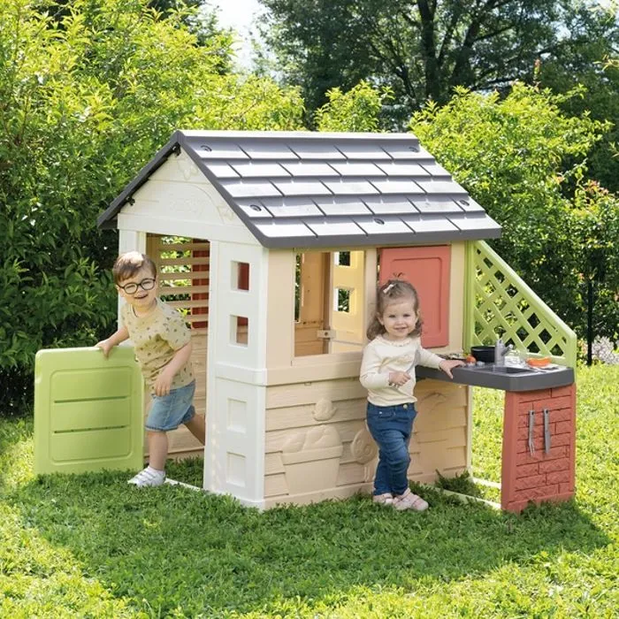 SMOBY Maison Nature + Cuisine Smoby Life matière recyclée-4