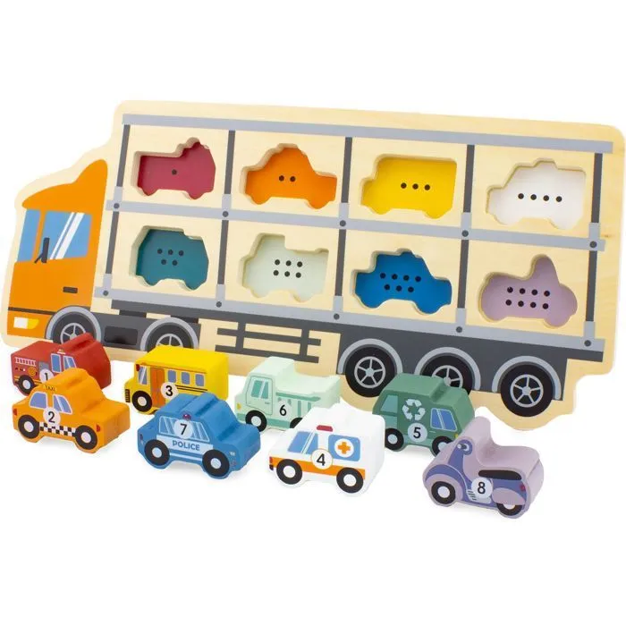 Puzzle camion porte-voitures 8 pcs - ULYSSE - Enfant - Mixte-2