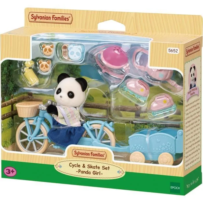 La fille panda, son vélo et sa remorque - SYLVANIAN FAMILIES - 5652 - Pour enfant à partir de 3 ans-3