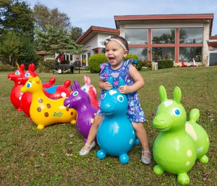 Jouet a bascule Gymnic - 8002 - RODY - 80.02 - Cheval Gonflable - Rody en Rouge-2