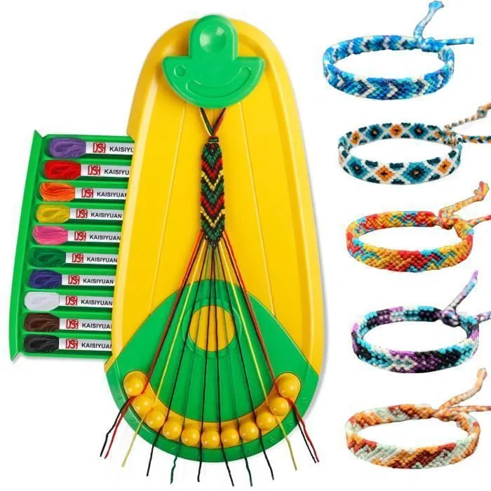 Kit Bracelet Fille, Kit d'artisanat de Bracelet d'amitié pour Filles 6-12 ans, DIY Kit Créatif Enfant Cadeau de Anniversaire-0