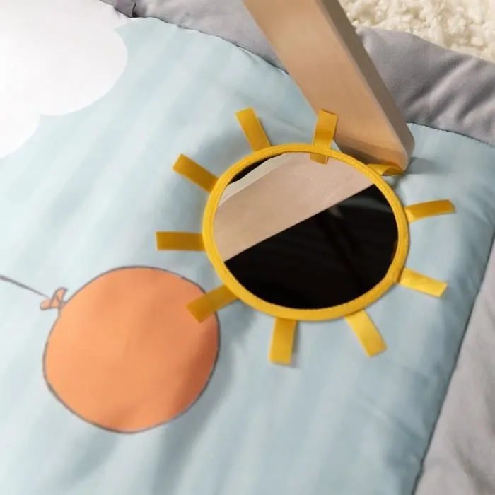 DISNEY BABY -WINNIE- Tapis de sol éveil bébé évolutif, arche en bois pliable avec jouets sensoriels, miroir-5