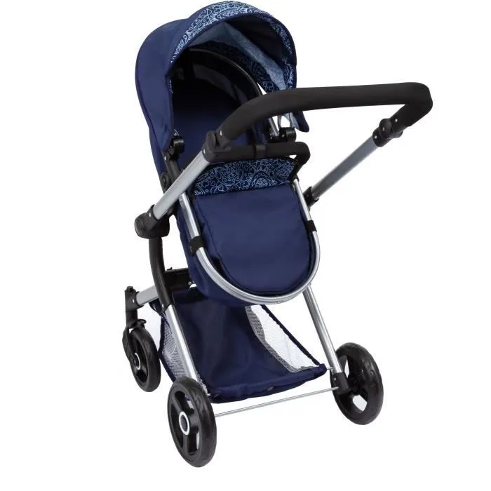 BAYER Poussette Landau Combi Pour Poupée Bleu Marine-4