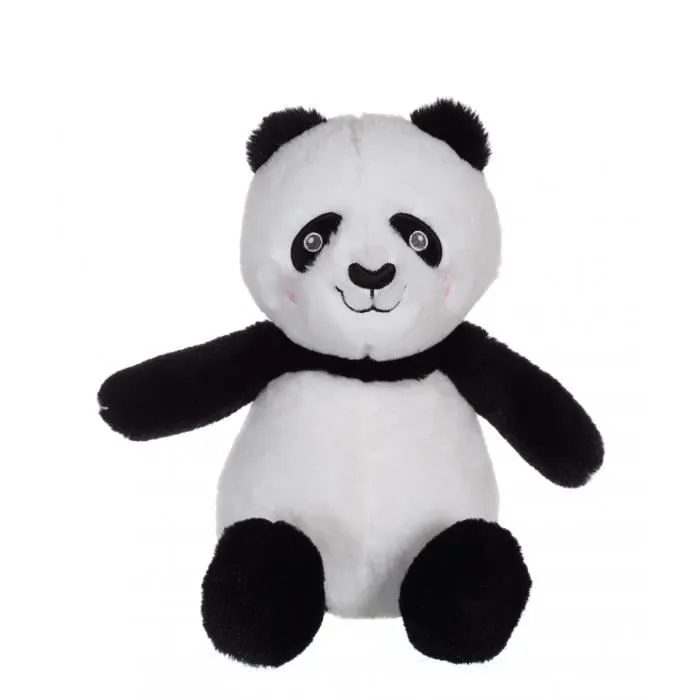 Gipsy Toys - Panda Econimals - Peluche Eco-Responsable - 24 cm - Noir & Blanc-0