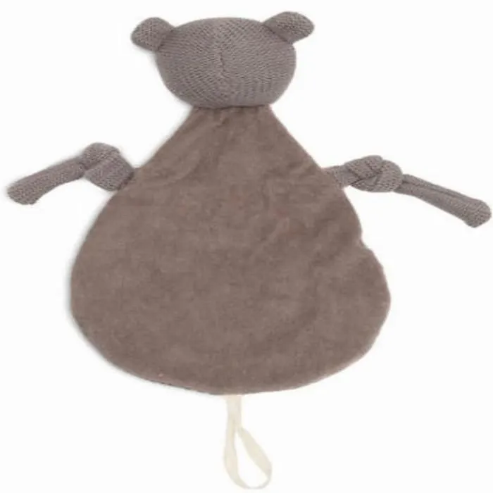 Attache Sucette doux Ours - JOLLEIN - Porte tétine - Bébé - Gris - Mixte-1