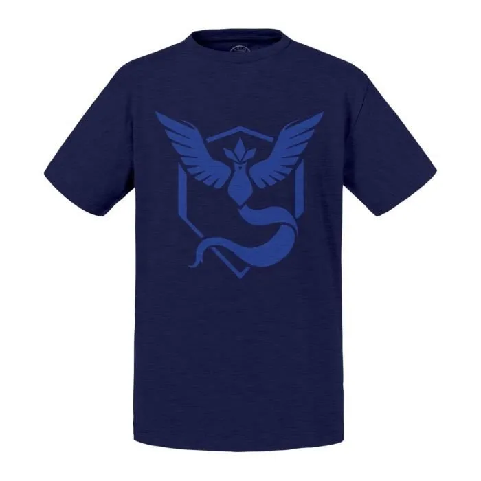 T-shirt Enfant Bleu Pokemon Go Equipe Sagesse Jeux Vidéo Geek-0