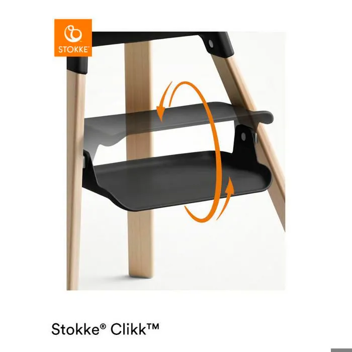 Chaise haute Stokke® Clikk™ noir naturel (Black Natural)-2