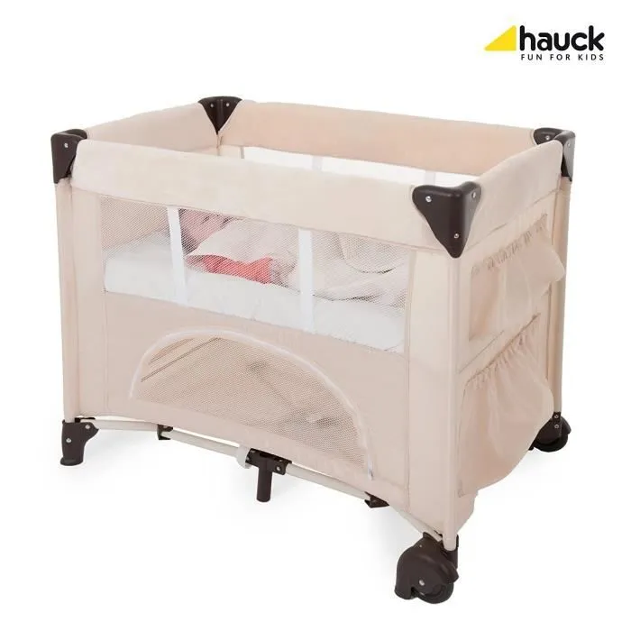 Drap housse matelassé 50x80cm - HAUCK - Bed Me - beige - universel pour lit cododo-1