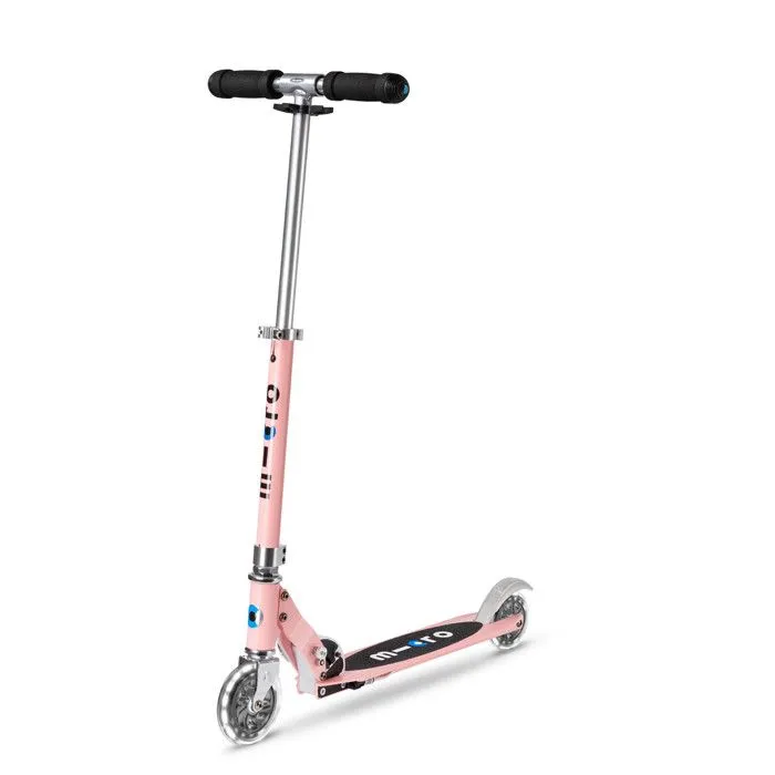 Trottinette Enfant Micro Sprite LED Rose - 2 Roues Lumineuses Pliable-0