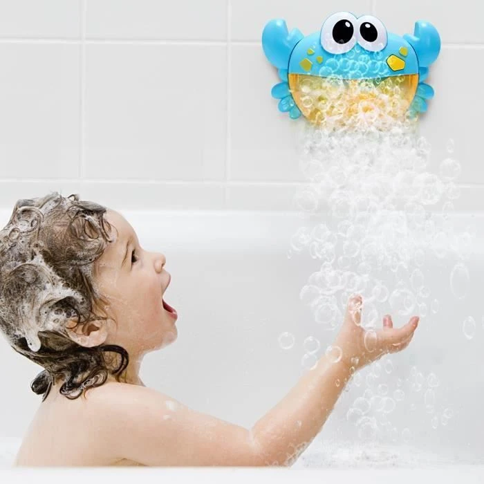 Jouets de bain pour bébés, machine à bulles automatique en forme de crabe avec  musique, jouet de bain amusant pour tout-petits pour l'heure du bain, jouets  à eau pour enfants de plus