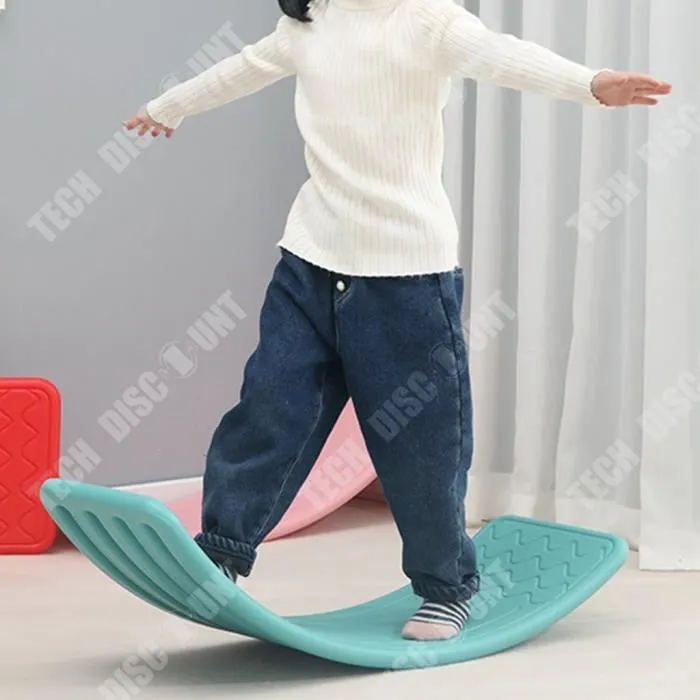 TD® Planche d'équilibre équipement de formation du système de sens pour enfants planche de pliage de balançoire domestique intérieur-3
