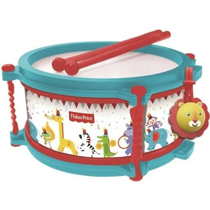 FISHER PRICE Tambour - Diamètre 16 cm - Avec boîte plastique-0