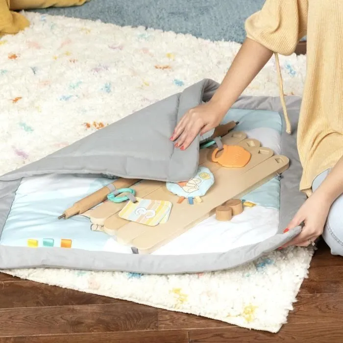 DISNEY BABY -WINNIE- Tapis de sol éveil bébé évolutif, arche en bois pliable avec jouets sensoriels, miroir-8