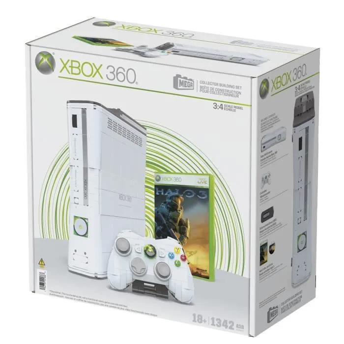 Coffret de Construction - MEGA - Réplique Xbox 360 - 1342 pièces - Manette avec LED - Pour Adultes-3