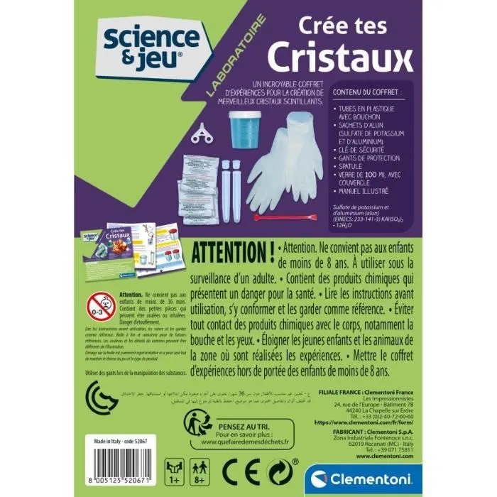 Clementoni- Crée tes cristaux - Dès 8 ans-2
