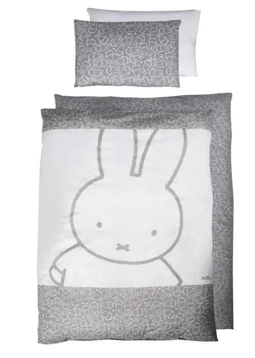ROBA Parure de Lit Bébé "miffy®" 4 pcs : Housse de couette + Taie d'oreiller + Ciel et Tour de lit-2