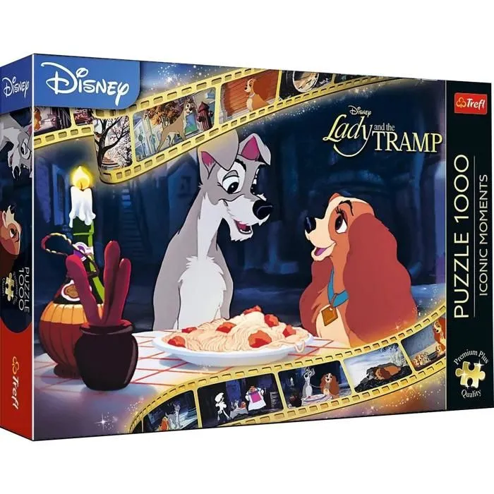 Puzzle - TREFL - Iconic Moments - La Belle et le Clochard - 1000 pièces - 12 ans et plus-2
