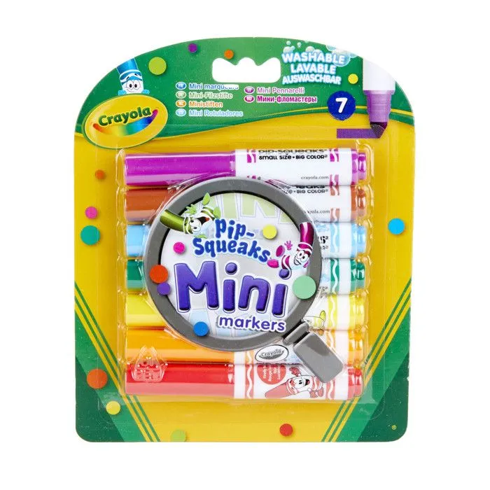 Mini feutres - Crayola - 7 pièces - Lavables - Pointe conique - Multicolore-1