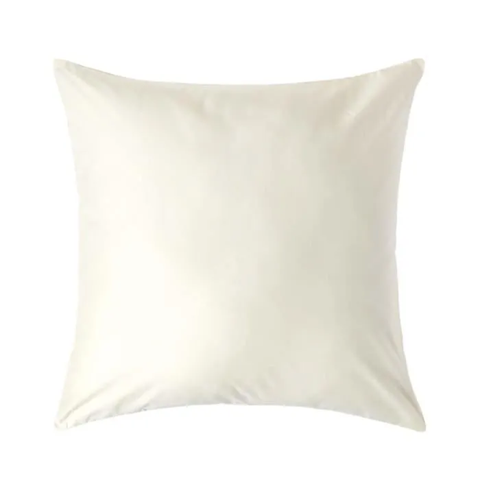Taie d'oreiller 80x80 cm 100% satin de coton égyptien 1000 fils coloris Crème-0