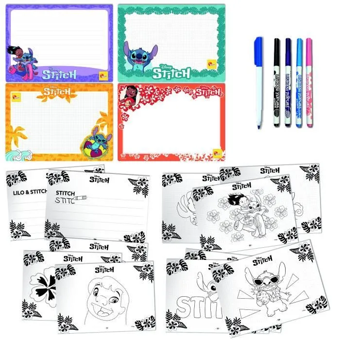 Jeu de coloriage - Liscianigiochi - Ecole de dessin STITCH - Multicolore - 4 ardoises - 3 ans et plus-3