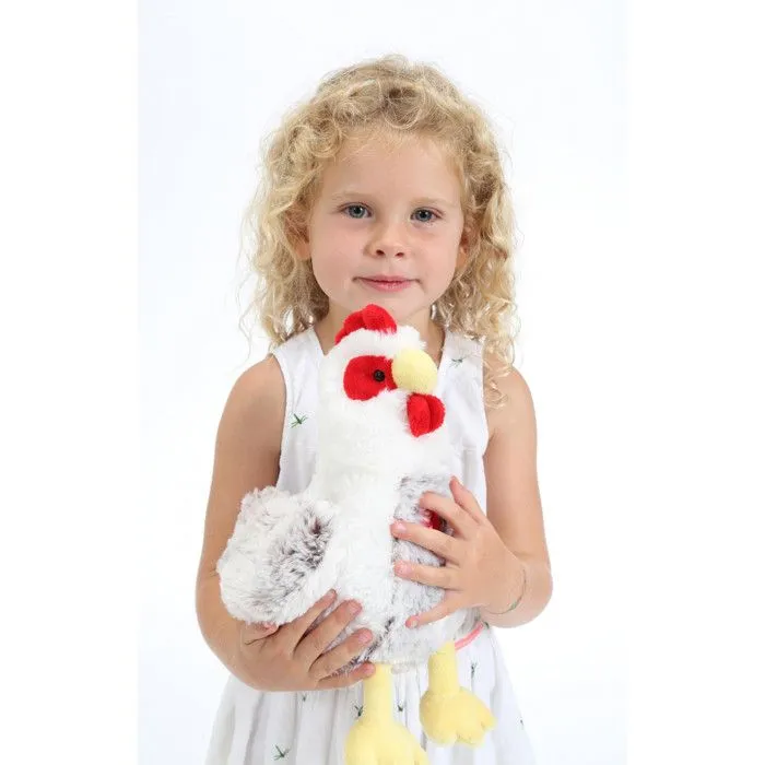 Gipsy Toys - Poule Sonore Grise & Blanche - 22 cm-1
