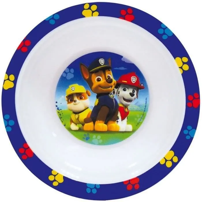 Lot vaisselle - FUN HOUSE - PAT'PATROUILLE - Verre, 2 Assiettes creuses Ø16 cm, couverts, gourde, gobelet et mug-1