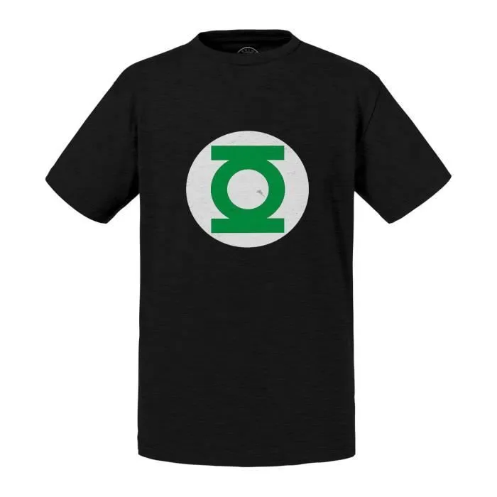 T-shirt Enfant Noir Green Lantern Super Héros BD Film Geek-0