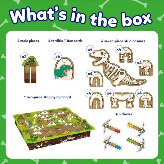 Jeu de loterie Dinosaur Dig - ORCHARD - Construisez votre dinosaure 3D-1