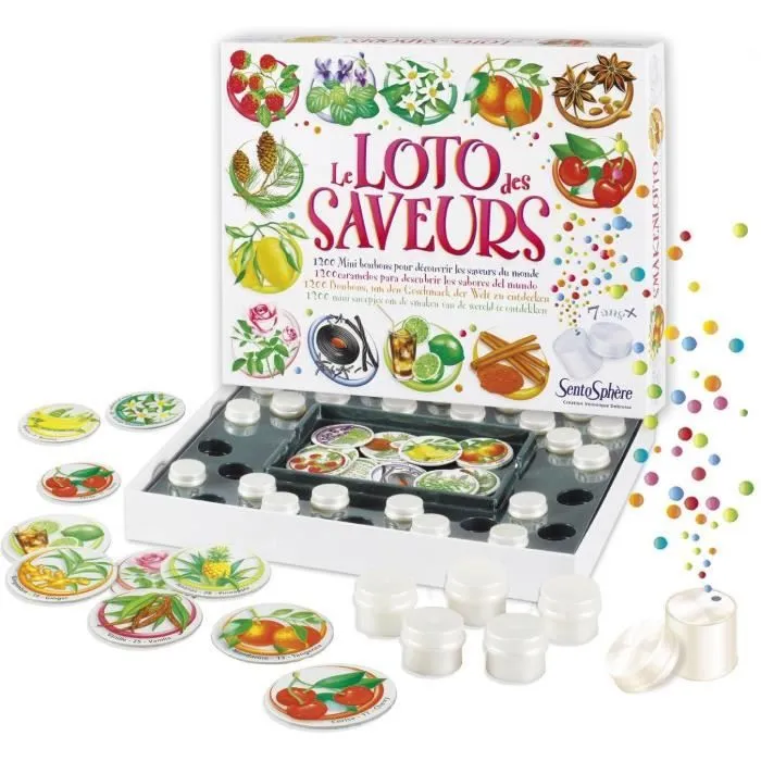 SENTOSPHERE Loto des Saveurs - Jeu pour Enfant - Reconnaître 30 saveurs - Dès 6 ans-1