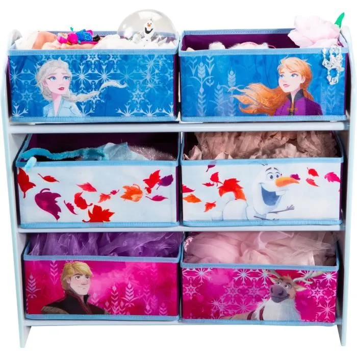Disney La Reine des Neiges - Meuble de rangement pour chambre d’enfant avec 6 bacs-2