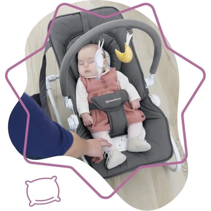 Badabulle Transat pour bébé Easy Moonlight - Arche de jeux-1
