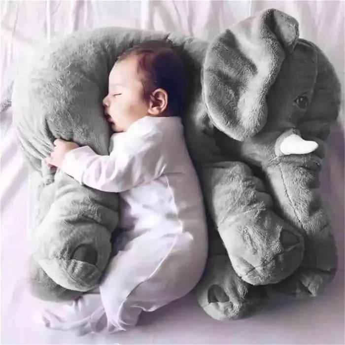 Oreiller en Peluche - Mode - Éléphant - 50x60 cm - Gris - Matériau de Haute Qualité-0