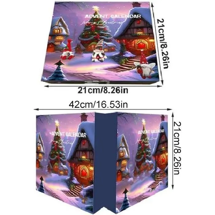 Calendrier de L Avent Gnome 2024, avec 24 Poupées de Lutin À Collectionner, Calendrier Compte À Rebours de Noël 2024, Décor De Vacan-2