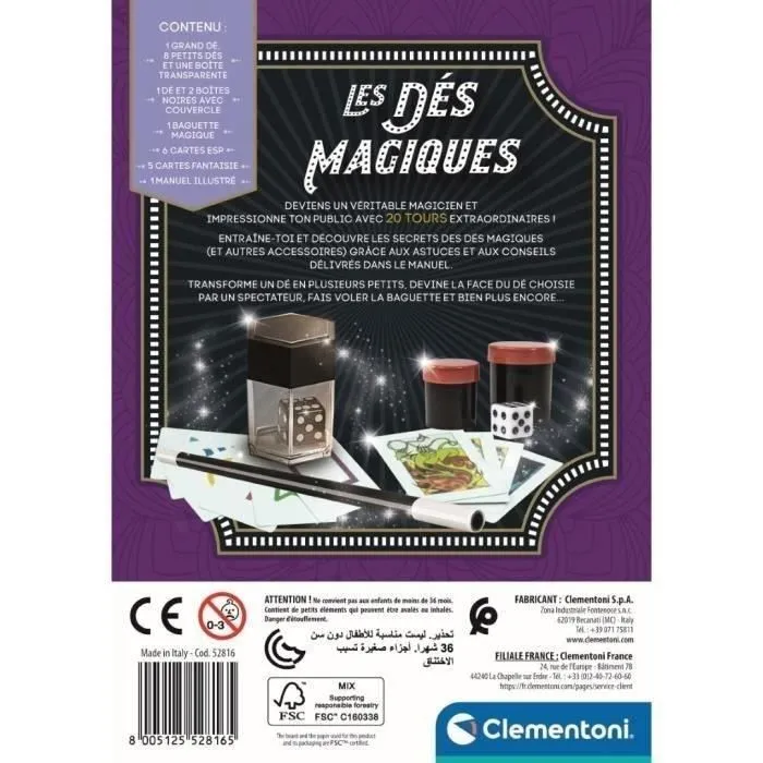 Clementoni - Coffret des dés magiques - 20 tours - Dés 7 ans-3
