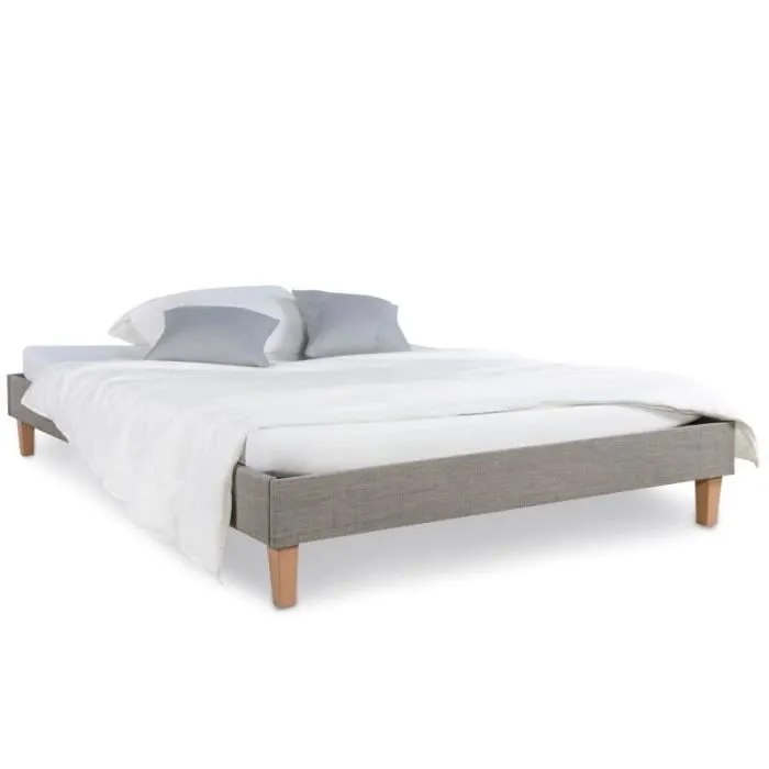 Lit capitonné - HomeStyle4U - 2283 - 120x200 cm - 2 places - Matelas et sommier inclus-0