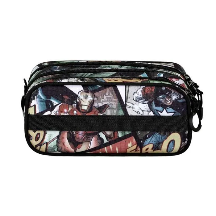 Trousse scolaire - Marvel - Avengers React - Multicolore - Taille Unique - 3 compartiments zippés-2