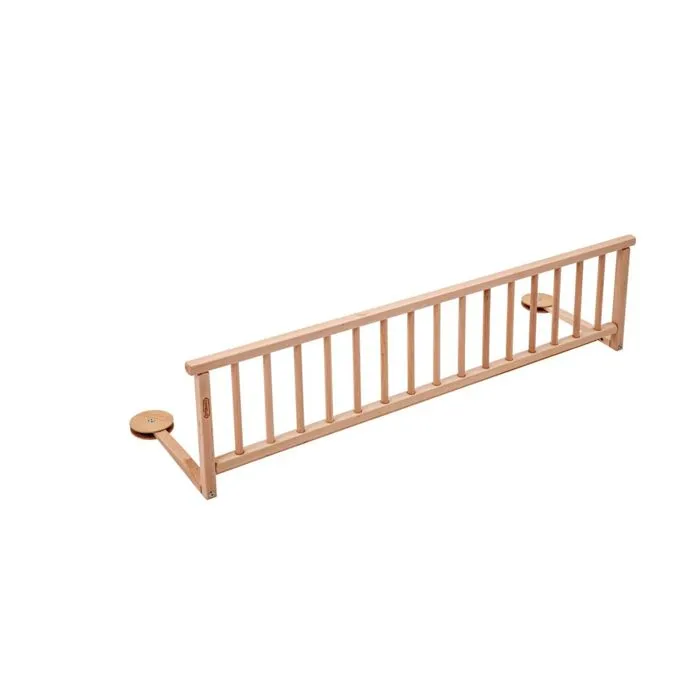 Combelle - Barrière de lit en bois enfant - Naturel vernis - 127x35 cm-2