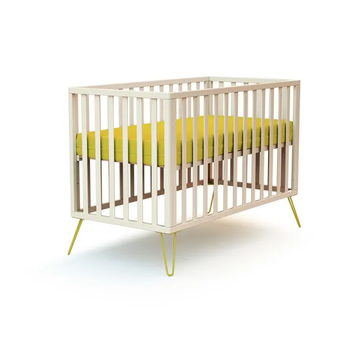 JURABABY - Lit bébé ONLY en bois  Jaune - Taille unique-1