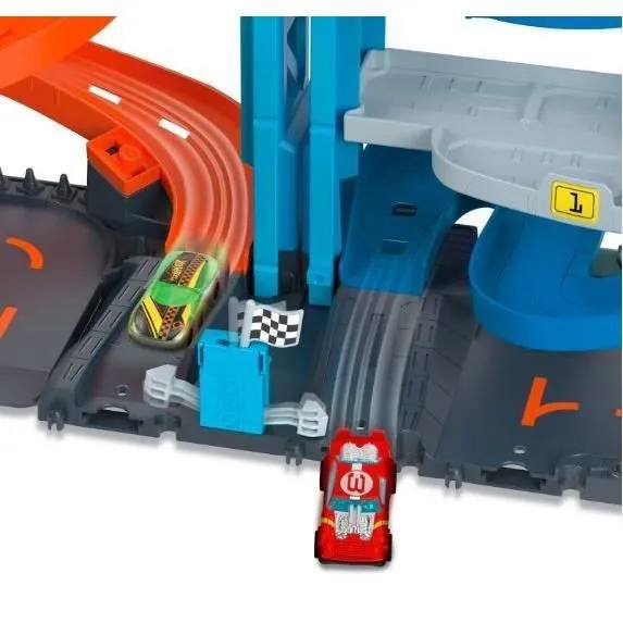 Jouet - Hot Wheels - Tor City Racing Tower - Blanc - 4 ans et plus - Intérieur-3