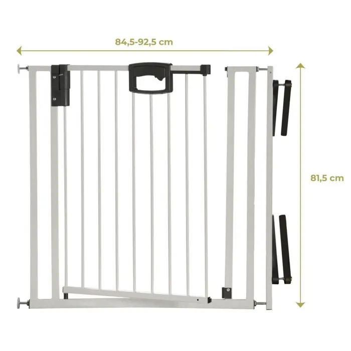 Barrière d'escalier à pression Easylock Plus bois/métal 92 cm - 100,5 cm Blanc - Geuther-1
