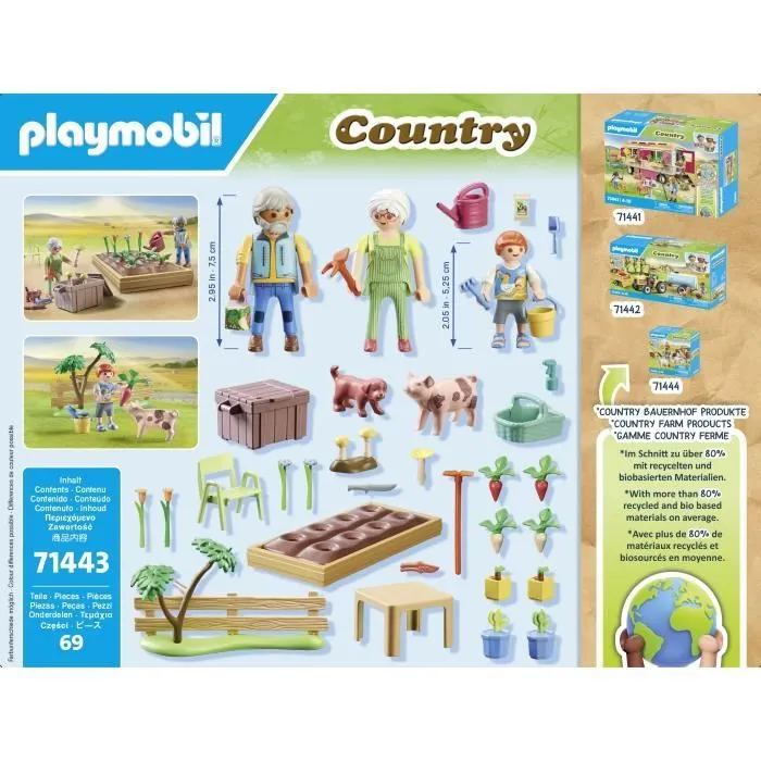 PLAYMOBIL 71443 Grands-parents et potager - Country - Dès 4 ans-5