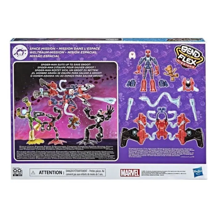 MARVEL SPIDER-MAN - Bend and Flex - Missions Spider-Man Mission dans l'espace - Figurine flexible, 15 cm, pour enfants dès 4 ans-3