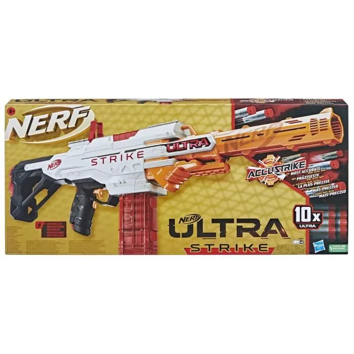 Nerf Ultra, blaster motorisé Strike, chargeur, 10 fléchettes AccuStrike, compatible uniquement avec fléchettes Nerf Ultra-0
