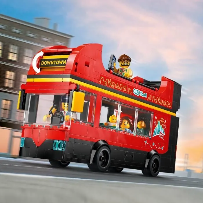 LEGO® City 60407 Le bus rouge à deux étages, bus jouet, véhicule pour enfants dès 7 ans-3
