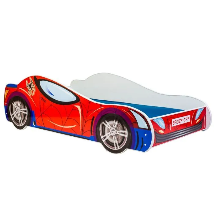 Lit enfant auto Spider Lit voiture + sommier 140x70 cm-1