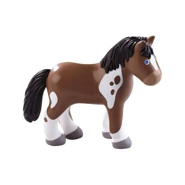 Jouet en plastique - HABA - Cheval Tara - Marron et noir - Pour enfant - A partir de 3 ans-0