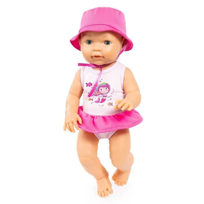 Bayer design - 84204AA - Vetements de poupee 38-42 cm, Accessoire pour Poupon, Maillot de Bain, Chapeau de Soleil-1