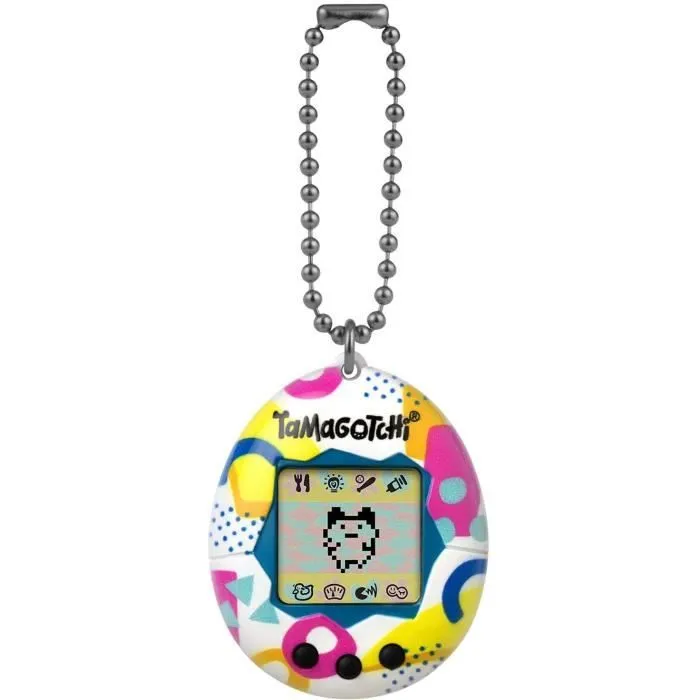 Tamagotchi - BANDAI - Tamagotchi original - Memphis Style - animal électronique virtuel avec écran couleur, 3 boutons et jeux-0